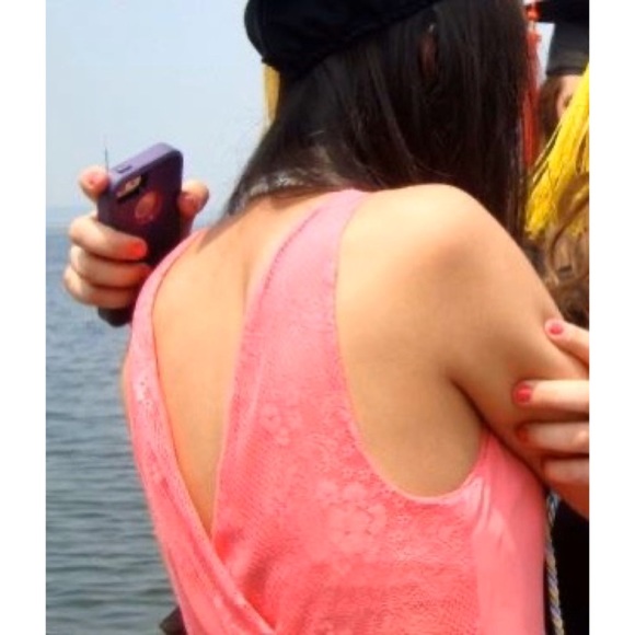 EXPRESS Rose pink dress with lace detail - Picture 5 of 5